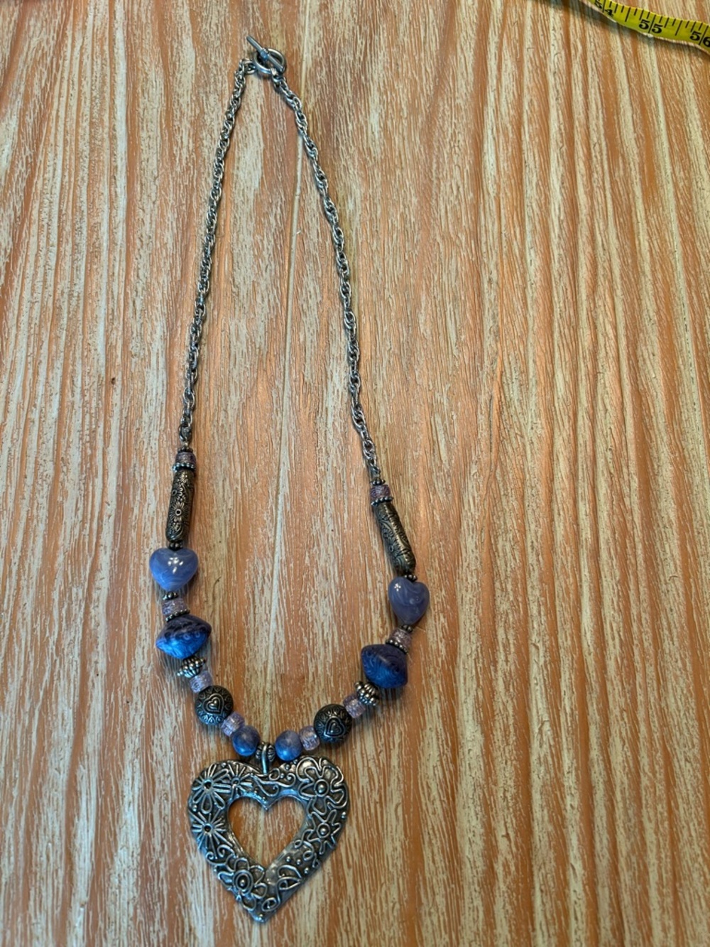 Sunflower Pendant Necklace in Silver with Purple Cord - Women's Jewelry - Picture 5 of 5